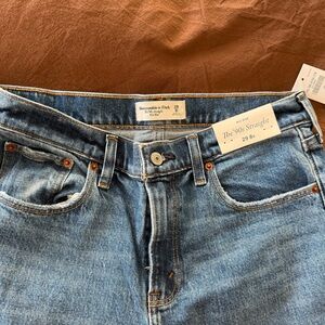 Abercrombie & Fitch Men's Light Blue Straight Jeans